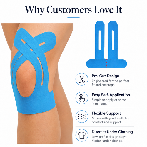 VORALI™ Knee Support — Pre-Cut Kinesiology Tape